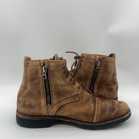 Mens Size 9.5 Timberland Earthkeepers Boot Brown Leather Chukka Casual Ankle Zip - Picture 6 of 10